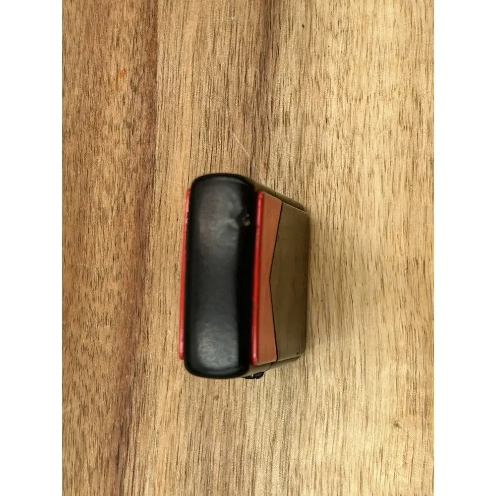 Marlboro Zippo Lighter 1996 Black Red Matte Windproof Geometric USA Untested